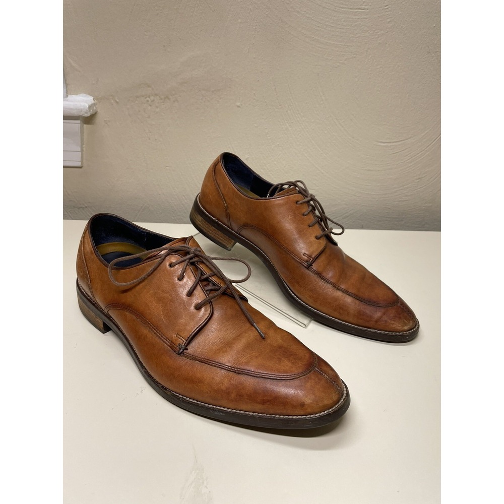 Cole Haan Dress Shoes Mens Derby Oxford Brown Leather US Sz 9 M #C11629